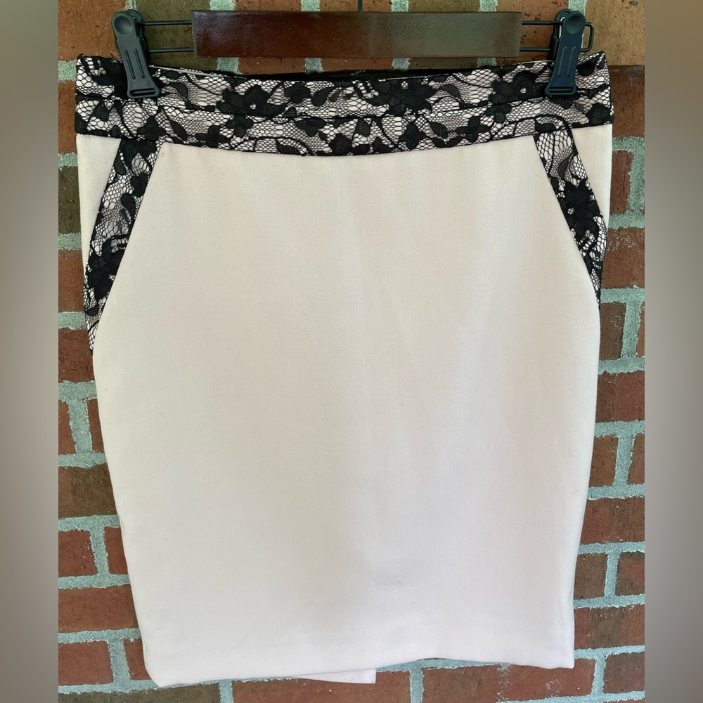 The Limited pale blush pink with black lace on the top size 6
